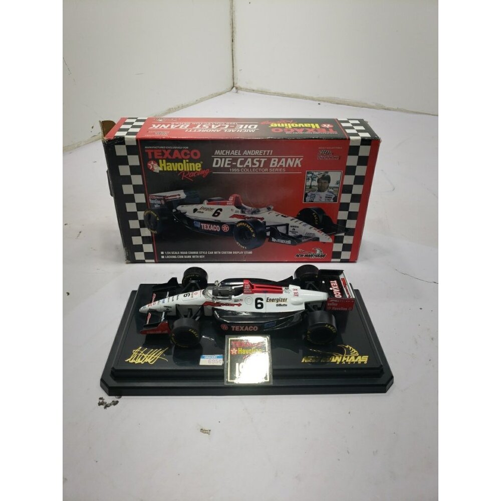 Michael Andretti 1995 Texaco Havoline Racing 1/24 Die Cast Bank Collector Series